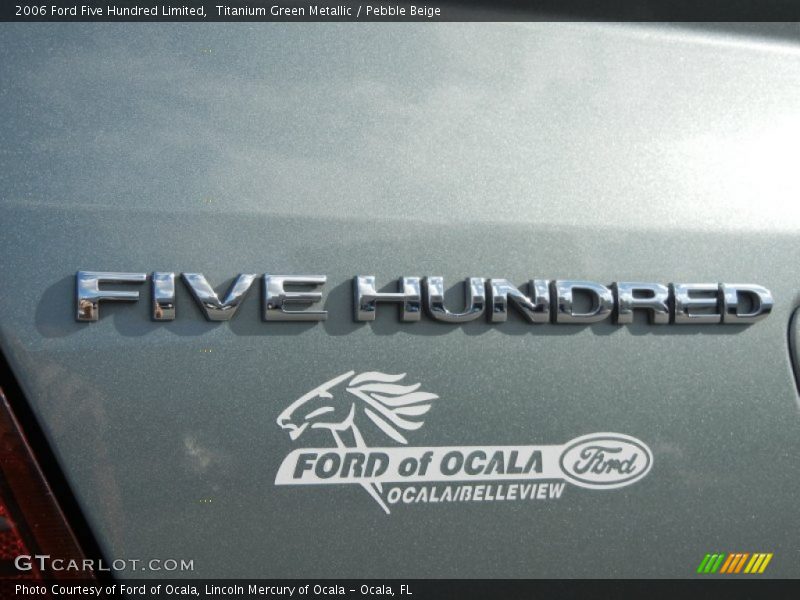 Titanium Green Metallic / Pebble Beige 2006 Ford Five Hundred Limited