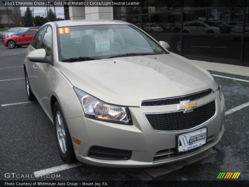 Gold Mist Metallic / Cocoa/Light Neutral Leather 2011 Chevrolet Cruze LT