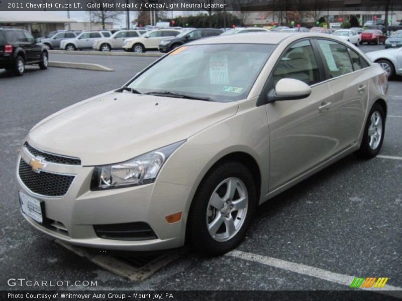 Gold Mist Metallic / Cocoa/Light Neutral Leather 2011 Chevrolet Cruze LT