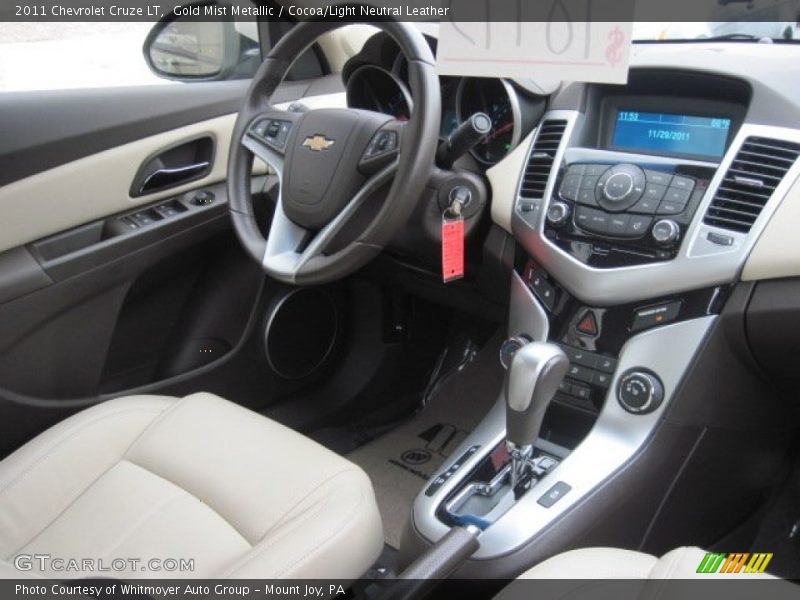 Gold Mist Metallic / Cocoa/Light Neutral Leather 2011 Chevrolet Cruze LT