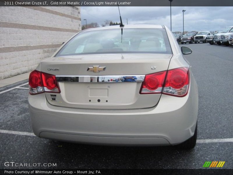 Gold Mist Metallic / Cocoa/Light Neutral Leather 2011 Chevrolet Cruze LT