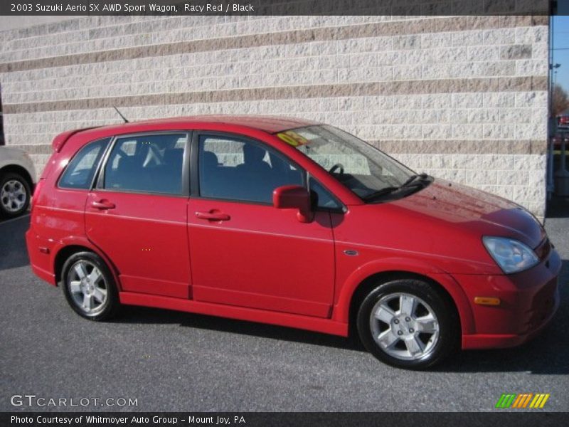 Racy Red / Black 2003 Suzuki Aerio SX AWD Sport Wagon