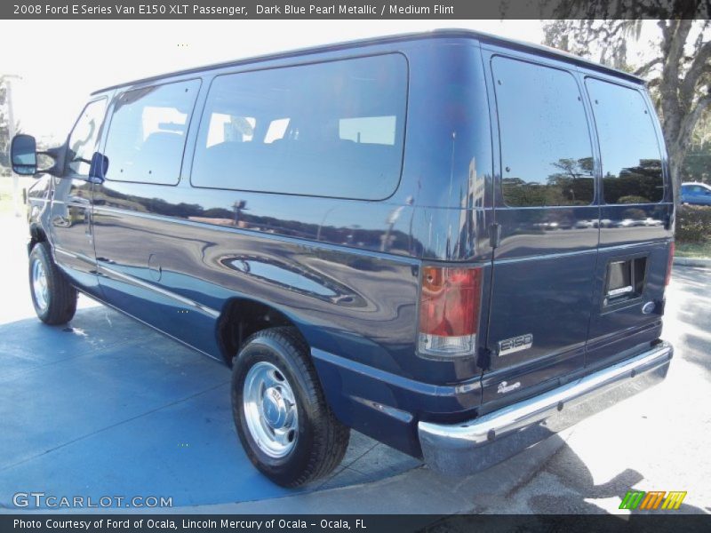 Dark Blue Pearl Metallic / Medium Flint 2008 Ford E Series Van E150 XLT Passenger