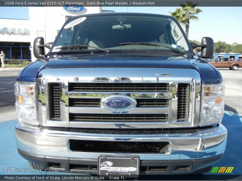 Dark Blue Pearl Metallic / Medium Flint 2008 Ford E Series Van E150 XLT Passenger