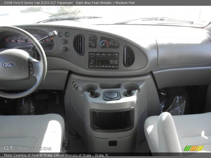 Dark Blue Pearl Metallic / Medium Flint 2008 Ford E Series Van E150 XLT Passenger