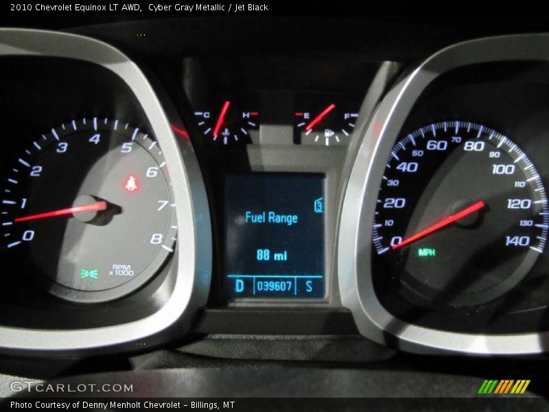 Cyber Gray Metallic / Jet Black 2010 Chevrolet Equinox LT AWD