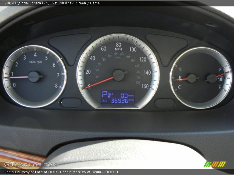 Natural Khaki Green / Camel 2009 Hyundai Sonata GLS