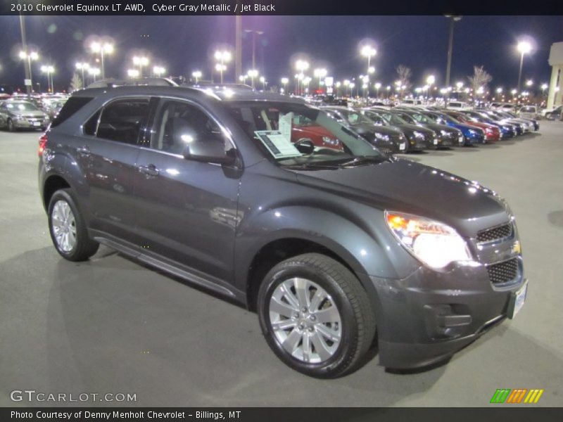 Cyber Gray Metallic / Jet Black 2010 Chevrolet Equinox LT AWD