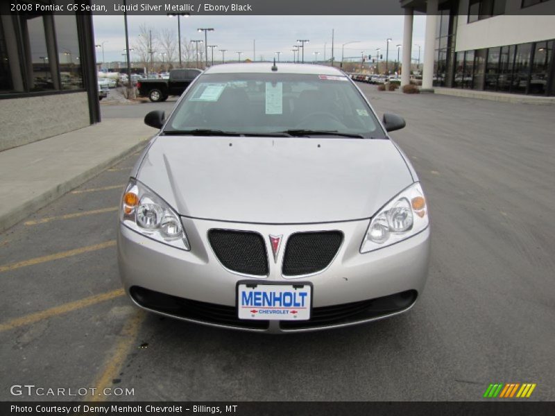 Liquid Silver Metallic / Ebony Black 2008 Pontiac G6 Sedan