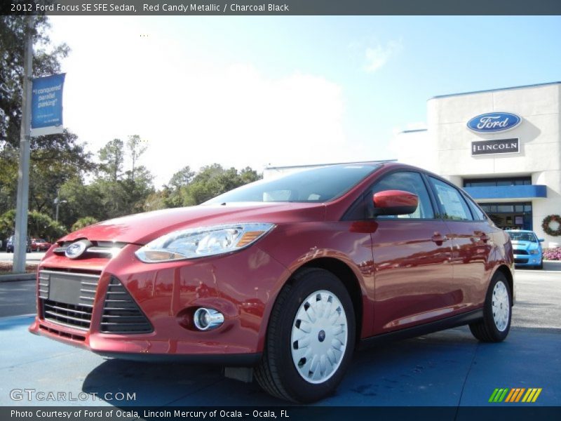 Red Candy Metallic / Charcoal Black 2012 Ford Focus SE SFE Sedan