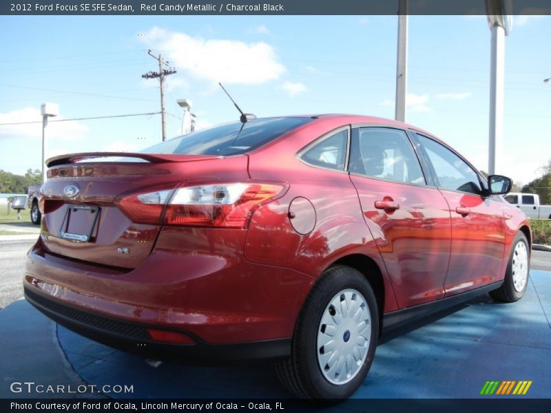 Red Candy Metallic / Charcoal Black 2012 Ford Focus SE SFE Sedan