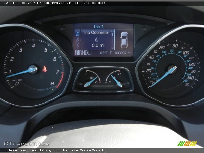 Red Candy Metallic / Charcoal Black 2012 Ford Focus SE SFE Sedan