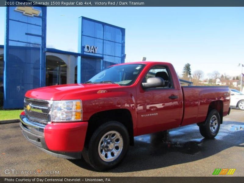 Victory Red / Dark Titanium 2010 Chevrolet Silverado 1500 Regular Cab 4x4
