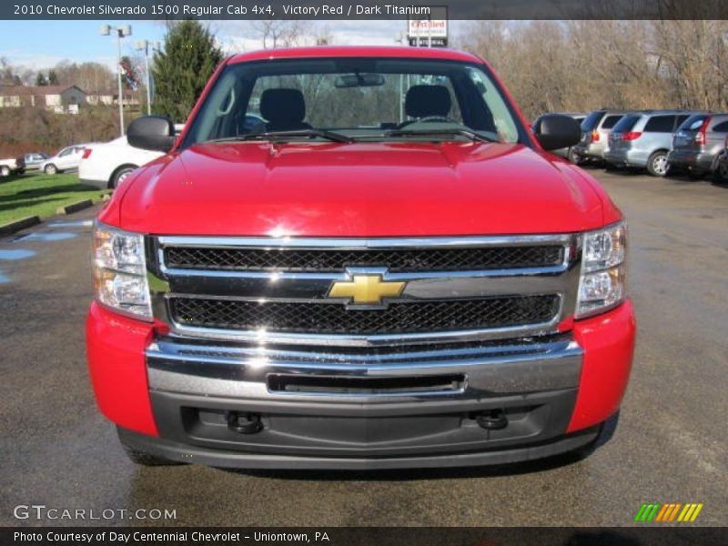 Victory Red / Dark Titanium 2010 Chevrolet Silverado 1500 Regular Cab 4x4