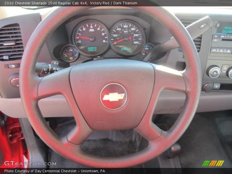 Victory Red / Dark Titanium 2010 Chevrolet Silverado 1500 Regular Cab 4x4