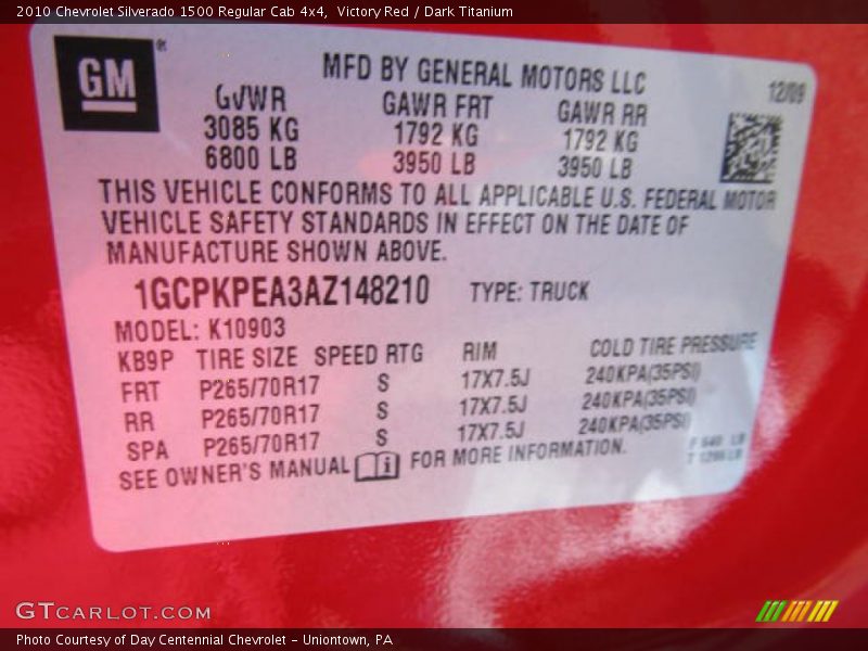 Victory Red / Dark Titanium 2010 Chevrolet Silverado 1500 Regular Cab 4x4