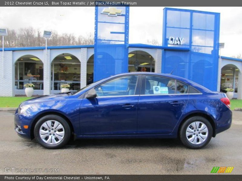 Blue Topaz Metallic / Jet Black/Medium Titanium 2012 Chevrolet Cruze LS