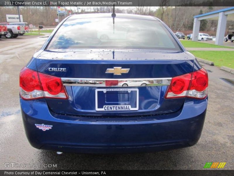 Blue Topaz Metallic / Jet Black/Medium Titanium 2012 Chevrolet Cruze LS