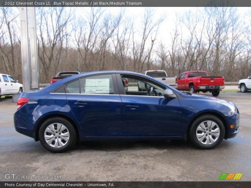 Blue Topaz Metallic / Jet Black/Medium Titanium 2012 Chevrolet Cruze LS