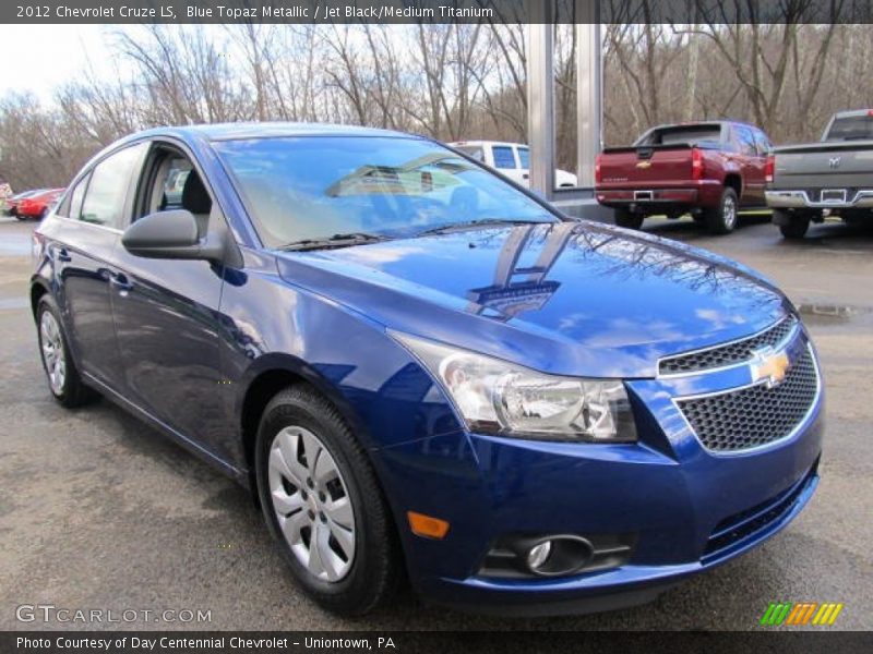 Blue Topaz Metallic / Jet Black/Medium Titanium 2012 Chevrolet Cruze LS