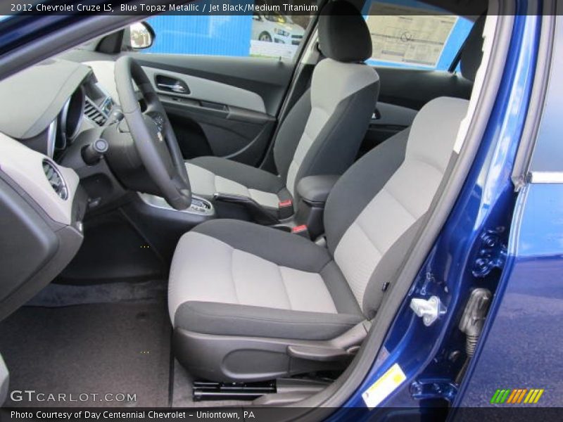 Blue Topaz Metallic / Jet Black/Medium Titanium 2012 Chevrolet Cruze LS