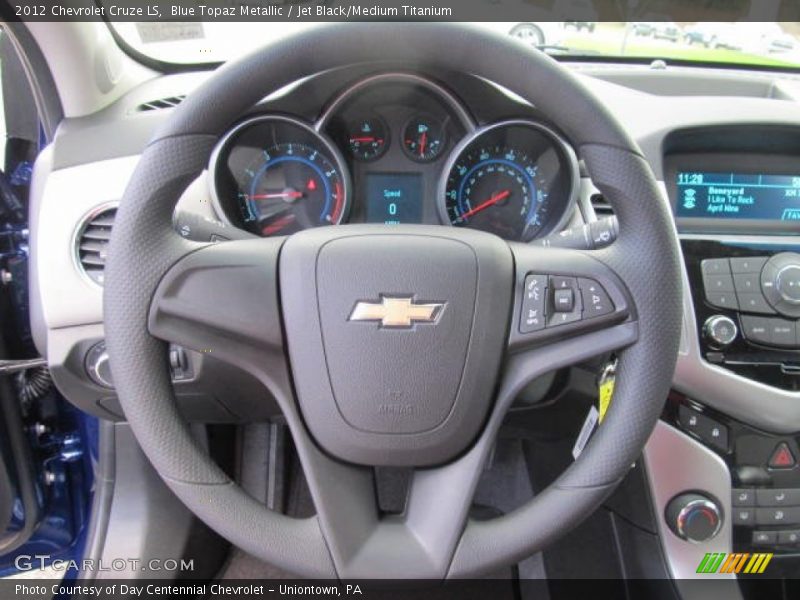 Blue Topaz Metallic / Jet Black/Medium Titanium 2012 Chevrolet Cruze LS