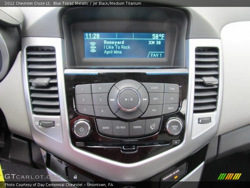 Blue Topaz Metallic / Jet Black/Medium Titanium 2012 Chevrolet Cruze LS
