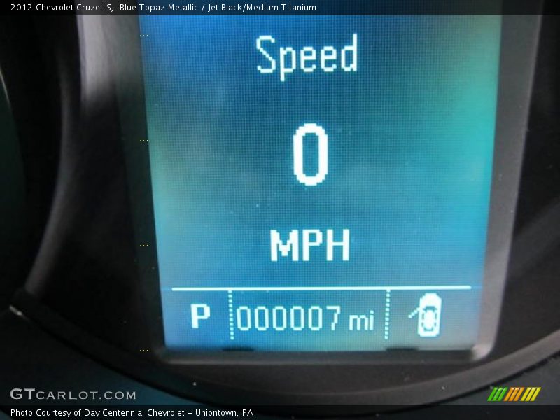 Blue Topaz Metallic / Jet Black/Medium Titanium 2012 Chevrolet Cruze LS