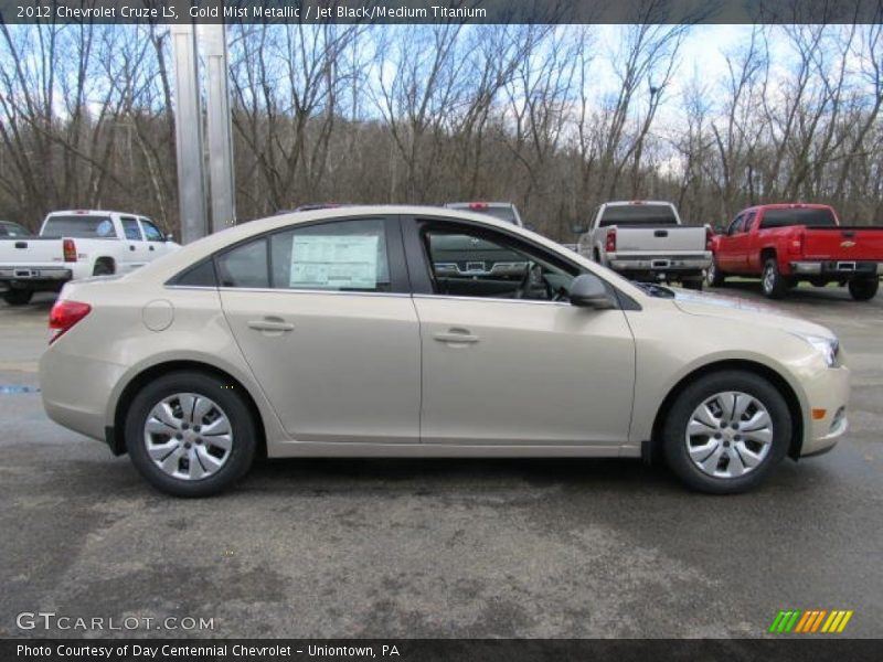 Gold Mist Metallic / Jet Black/Medium Titanium 2012 Chevrolet Cruze LS