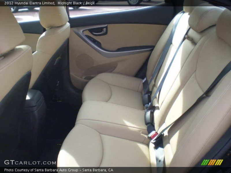 Midnight Black / Beige 2012 Hyundai Elantra Limited