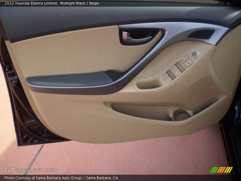 Midnight Black / Beige 2012 Hyundai Elantra Limited