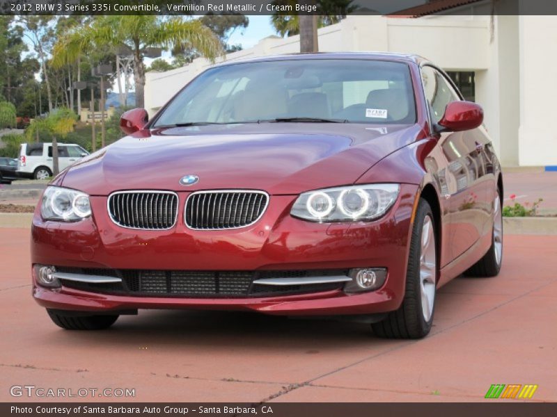 Vermilion Red Metallic / Cream Beige 2012 BMW 3 Series 335i Convertible