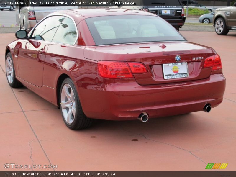 Vermilion Red Metallic / Cream Beige 2012 BMW 3 Series 335i Convertible