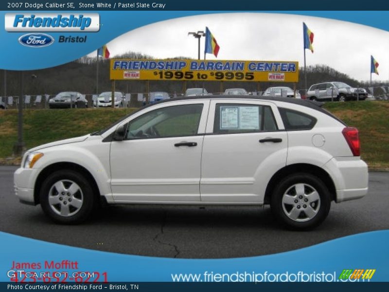 Stone White / Pastel Slate Gray 2007 Dodge Caliber SE