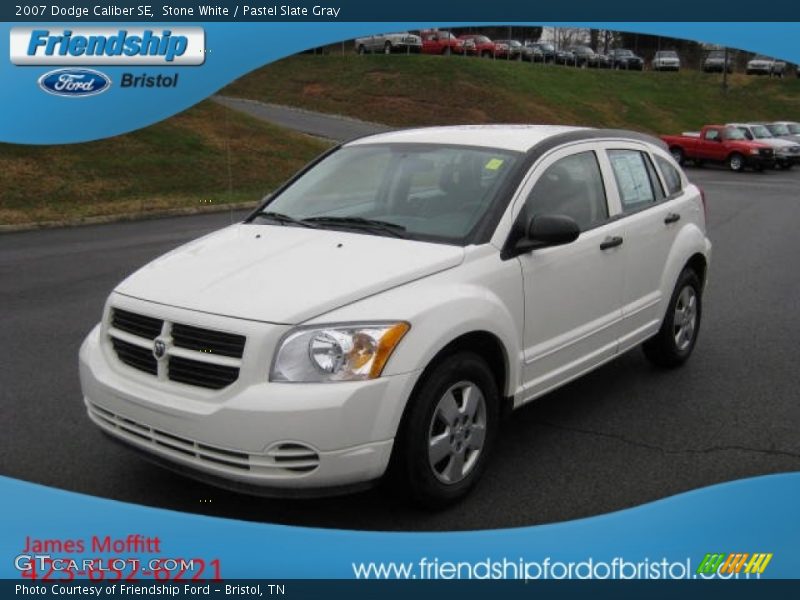 Stone White / Pastel Slate Gray 2007 Dodge Caliber SE