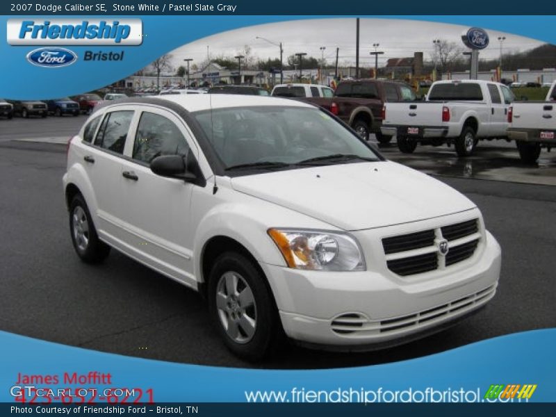 Stone White / Pastel Slate Gray 2007 Dodge Caliber SE