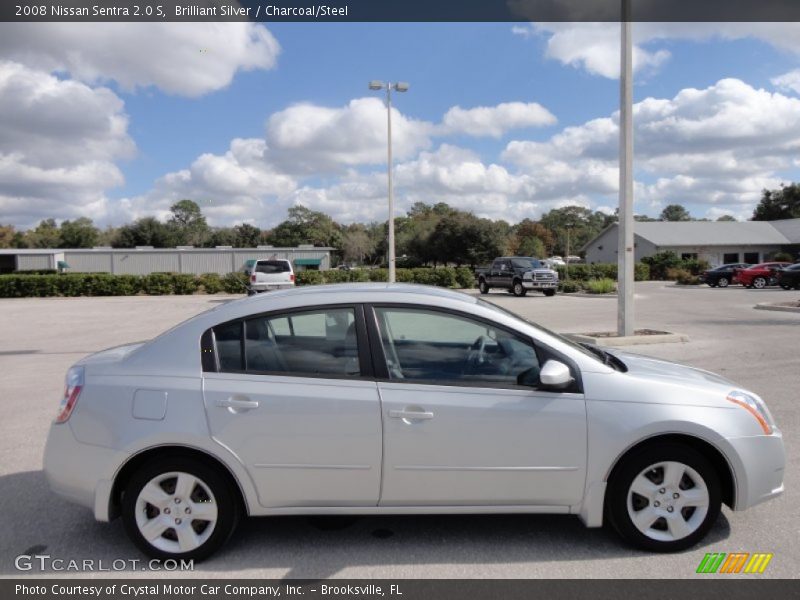 Brilliant Silver / Charcoal/Steel 2008 Nissan Sentra 2.0 S