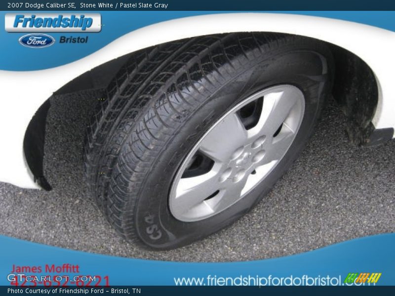 Stone White / Pastel Slate Gray 2007 Dodge Caliber SE