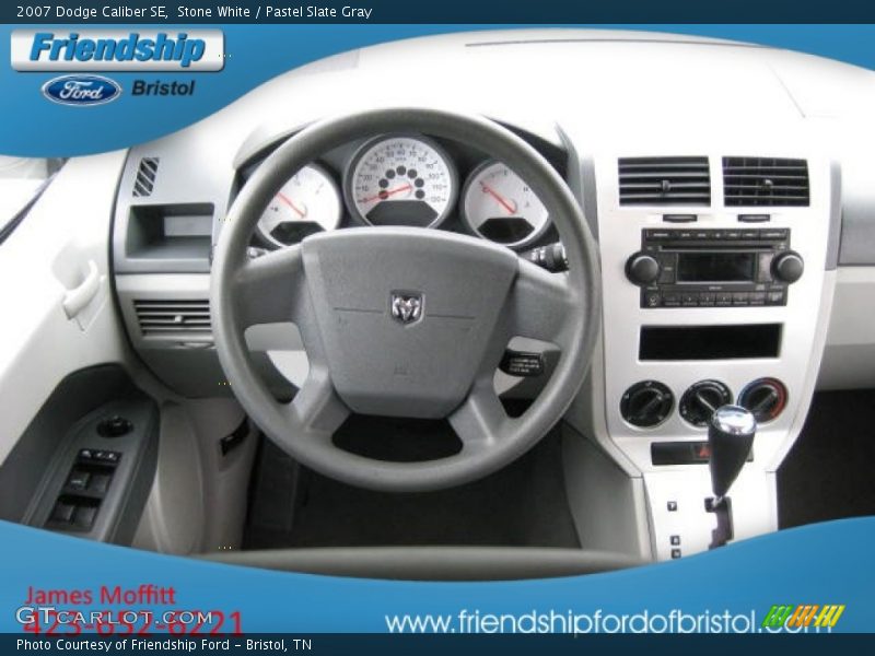 Stone White / Pastel Slate Gray 2007 Dodge Caliber SE