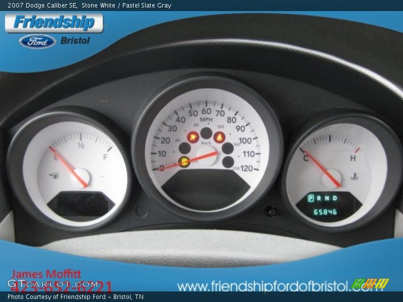 Stone White / Pastel Slate Gray 2007 Dodge Caliber SE