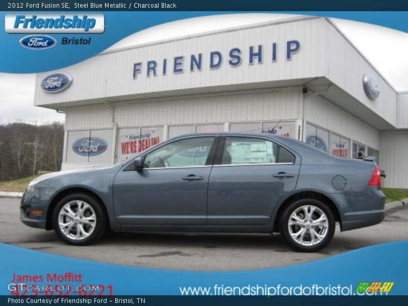Steel Blue Metallic / Charcoal Black 2012 Ford Fusion SE