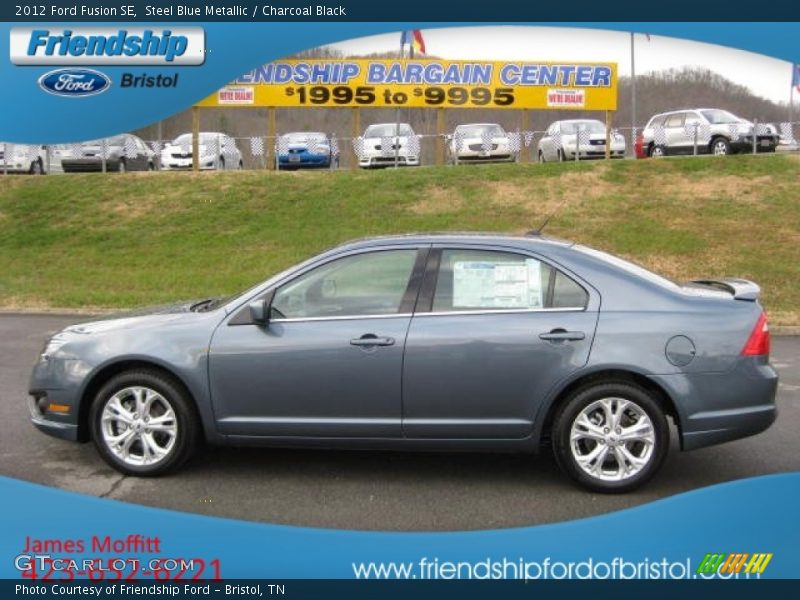 Steel Blue Metallic / Charcoal Black 2012 Ford Fusion SE