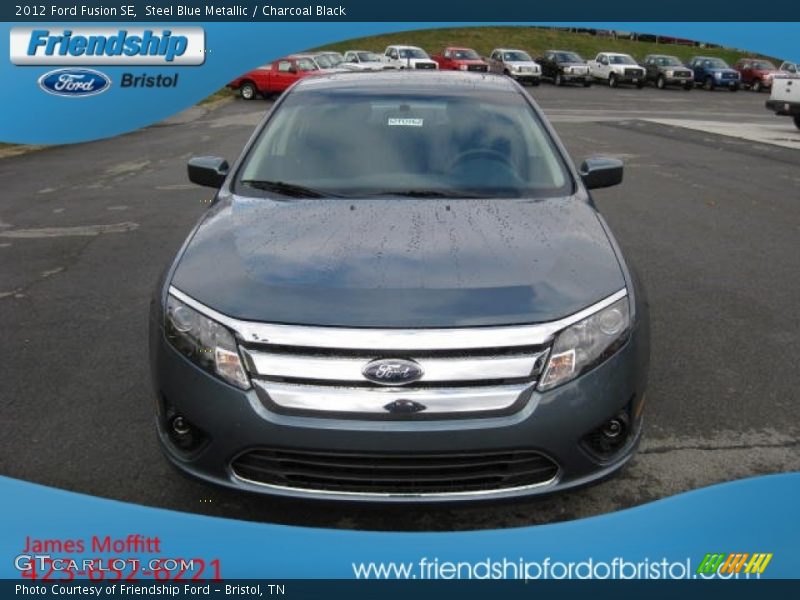 Steel Blue Metallic / Charcoal Black 2012 Ford Fusion SE