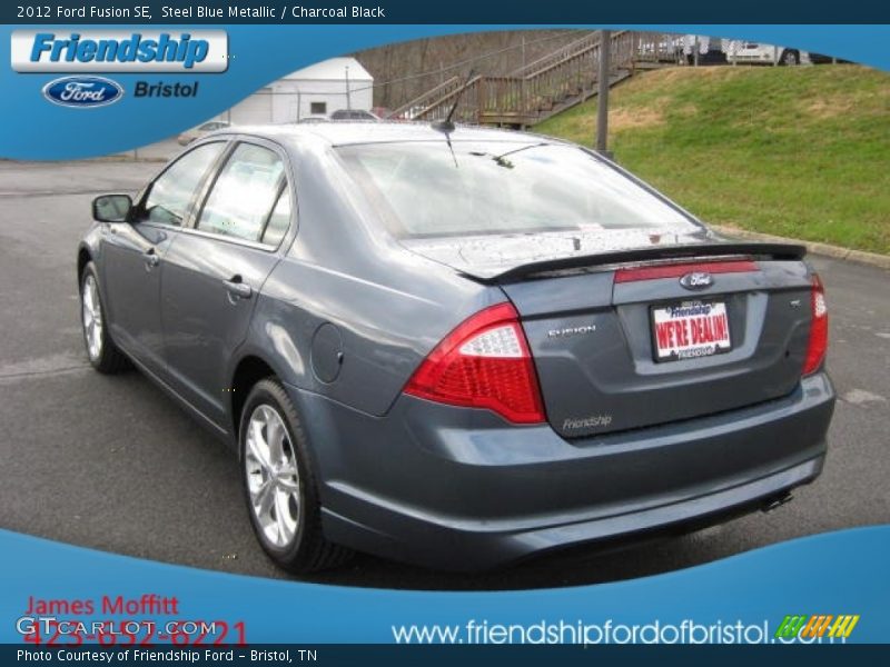 Steel Blue Metallic / Charcoal Black 2012 Ford Fusion SE