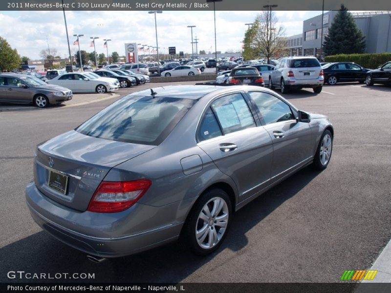 Steel Grey Metallic / Black 2011 Mercedes-Benz C 300 Luxury 4Matic