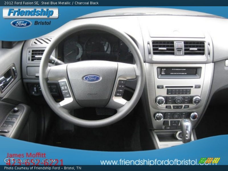 Steel Blue Metallic / Charcoal Black 2012 Ford Fusion SE