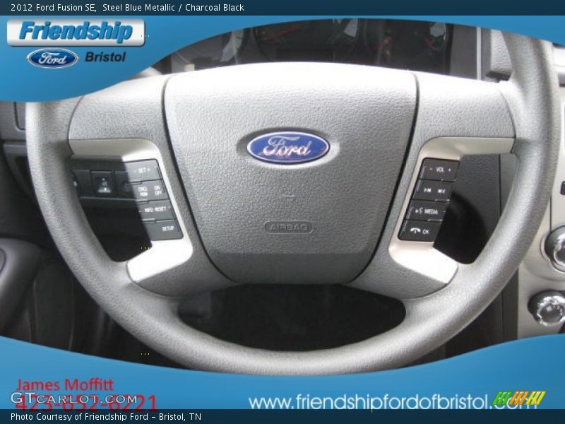 Steel Blue Metallic / Charcoal Black 2012 Ford Fusion SE