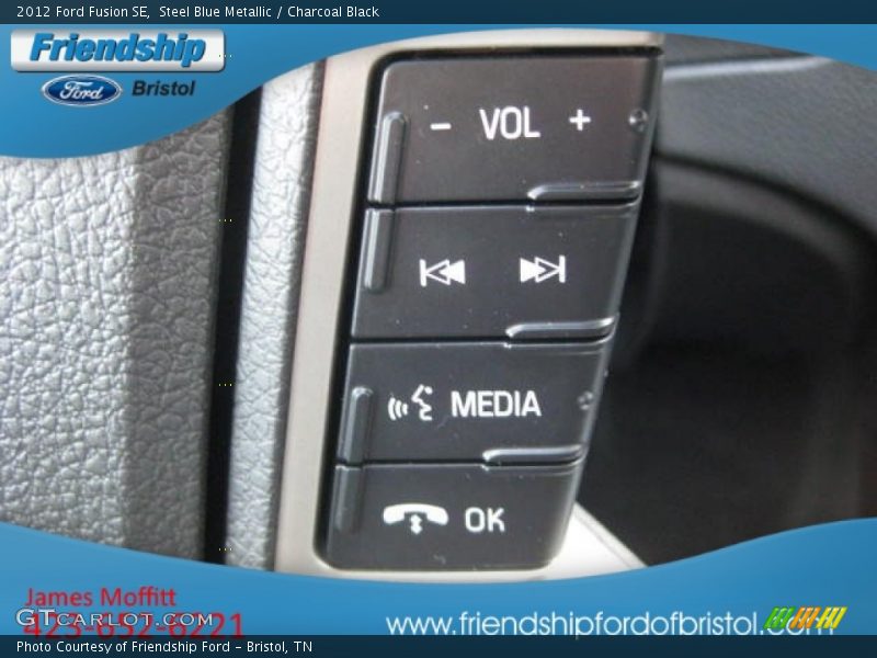 Steel Blue Metallic / Charcoal Black 2012 Ford Fusion SE