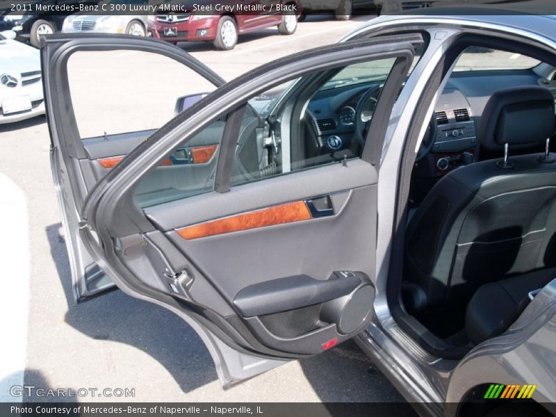 Steel Grey Metallic / Black 2011 Mercedes-Benz C 300 Luxury 4Matic