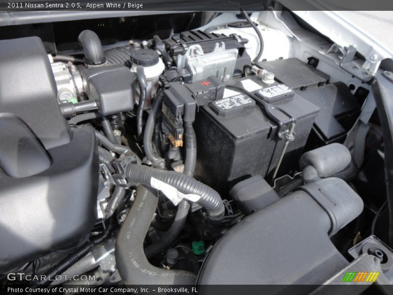Aspen White / Beige 2011 Nissan Sentra 2.0 S